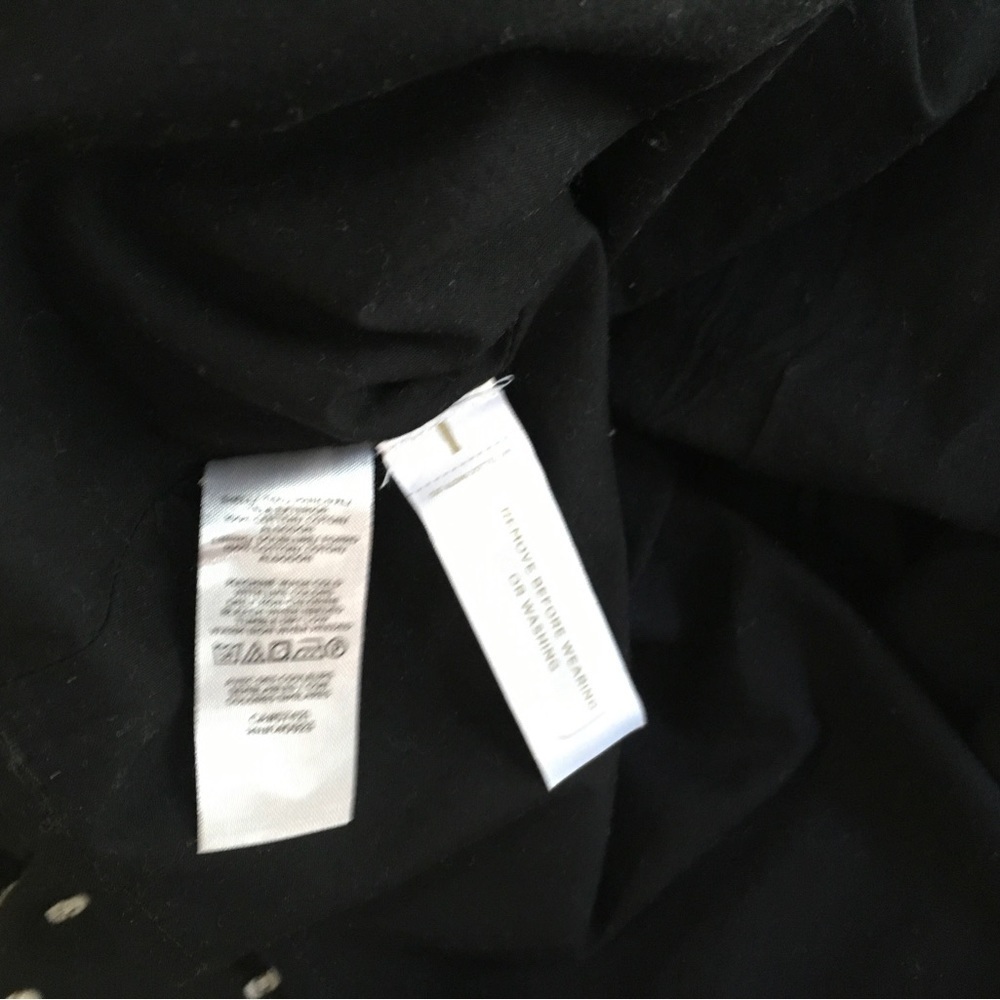 Loft Clip Flounce A Line Dress Black size 10P Parisian feminine cottage - Picture 5 of 7